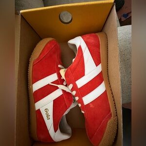 Gola Elon Red Suede Sneakers